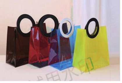 Circular ring-handle color jelly bag